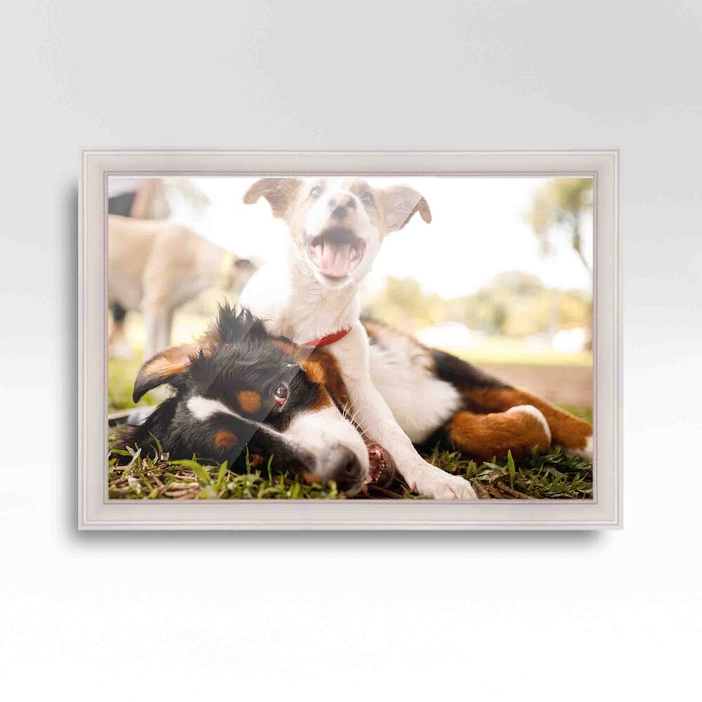 54x14 White Picture Frame   Wood Picture Frame Complete with UV