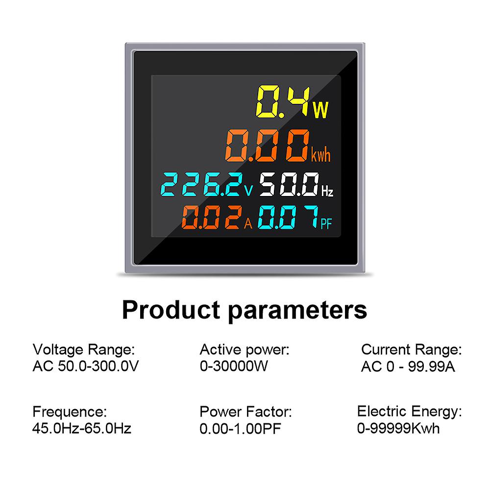 Ac Voltmeter Ammeter Wattmeter Power Energy Frequency Meter Ac 110v 220v  Volt Amp Herz Power Factor Voltage Current Montior