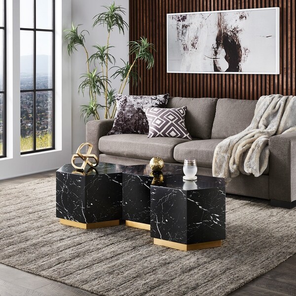 Darcy Faux Marble Coffee Table by iNSPIRE Q Bold