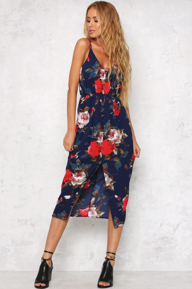 Have The Touch Maxi Dress Navy