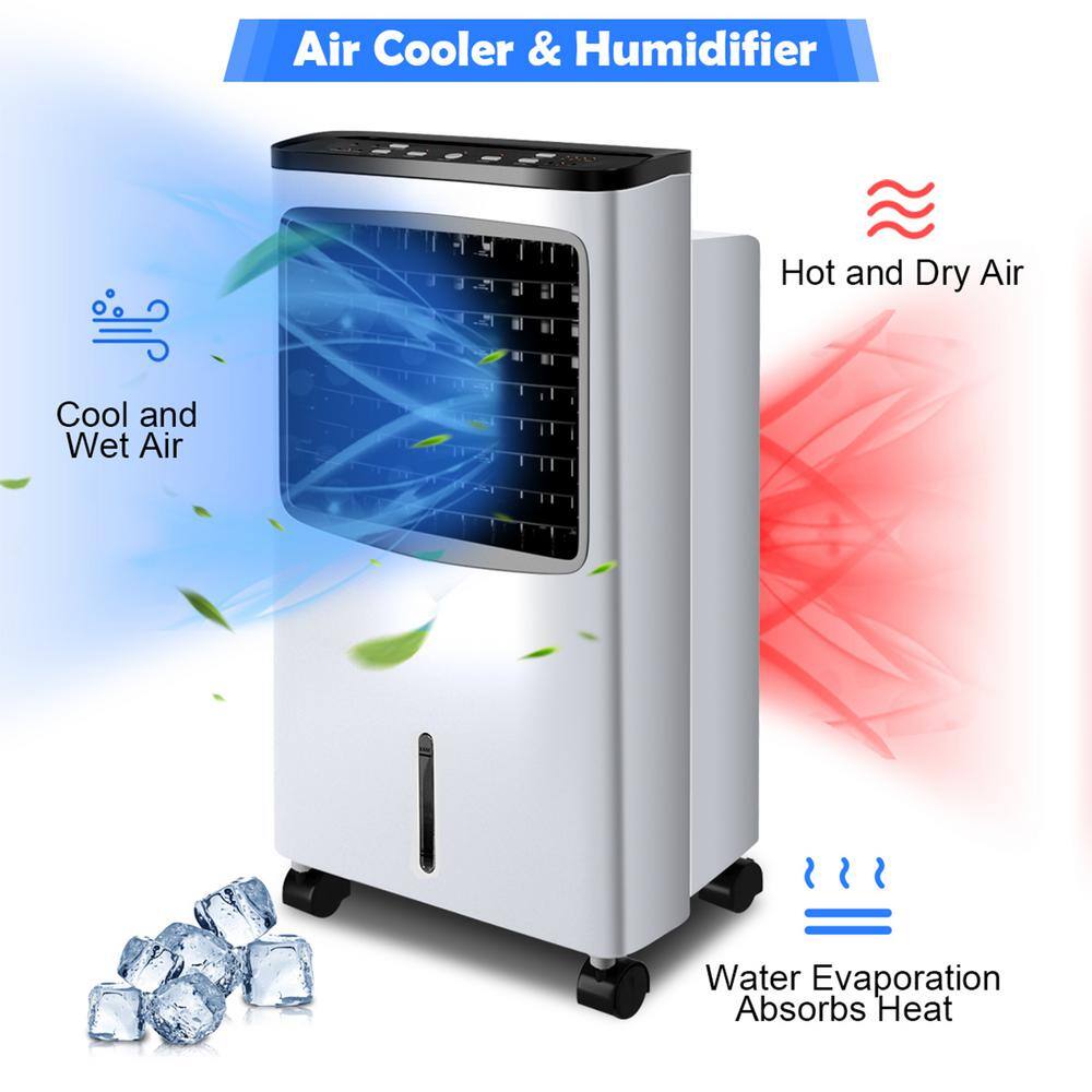 Gymax 10000 BTU (DOE) Evaporative Portable Air Conditioner Cooler Fan with 3-Modes and Speeds Home Office GYM06545