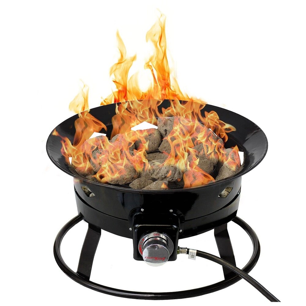 Flame King Smokeless Propane Fire Pit  19 inch Portable Firebowl