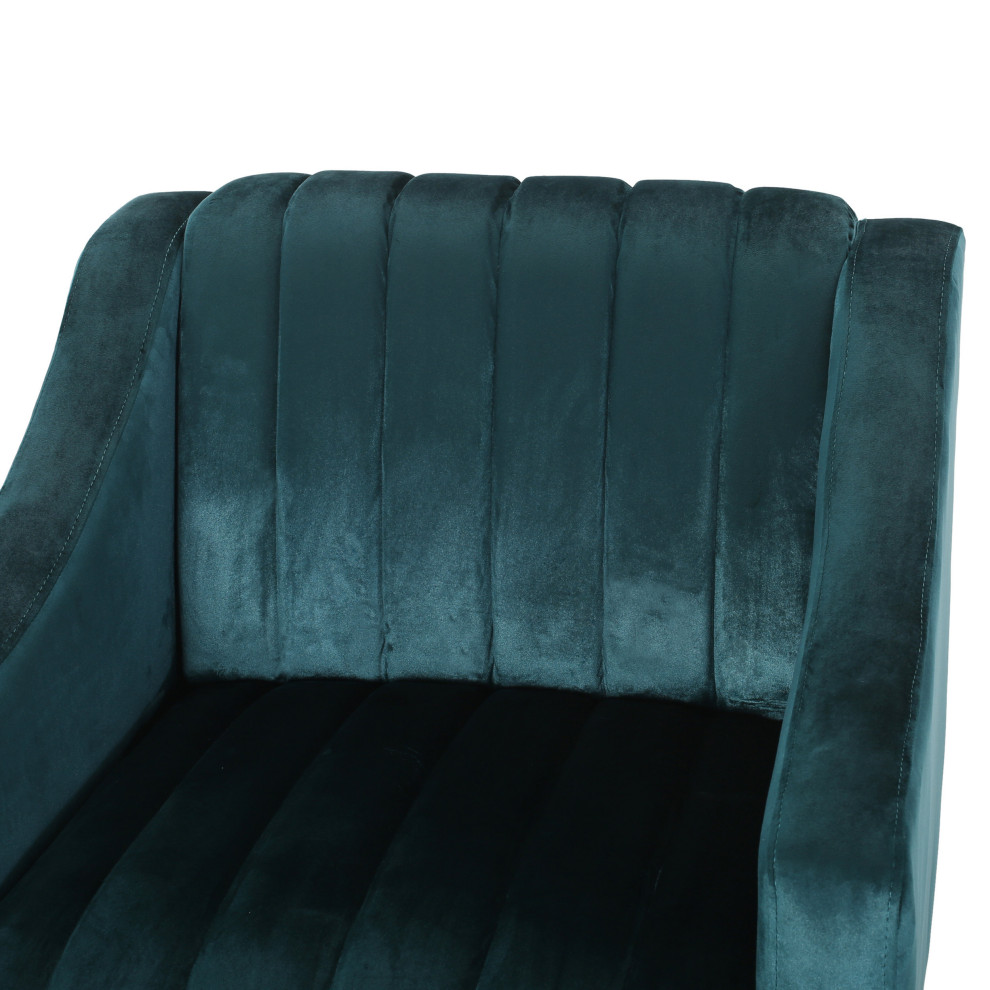 Candice Glam Velvet Club Chair   Traditional   Armchairs And Accent Chairs   by GDFStudio  Houzz