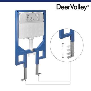 DEERVALLEY 2-Piece 0.81.6 GPF Elongated Toilet Wall Mounted Wall Hung Toilet With Concealed In-Wall Toilet Tank (Seat Included) DV-1F0069-CF