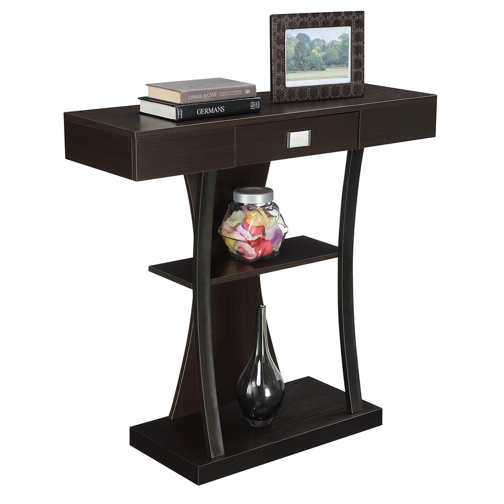 Convenience Concepts Newport 1 Drawer Harri Console Table with Shelves