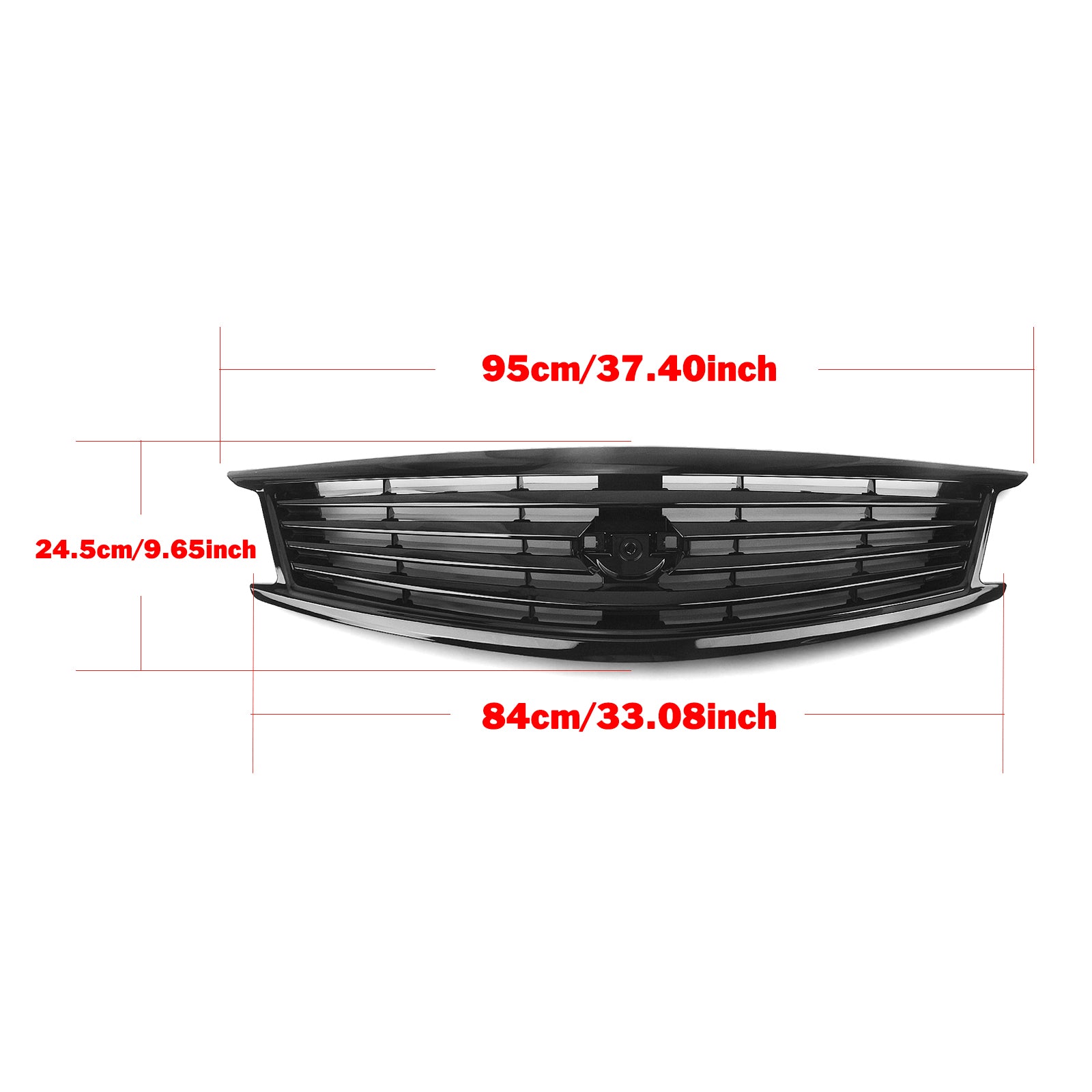 Front Bumper Grille Grill for Infiniti G37 G25 2010-2013 Q40 4 Door Sedan Glossy Black