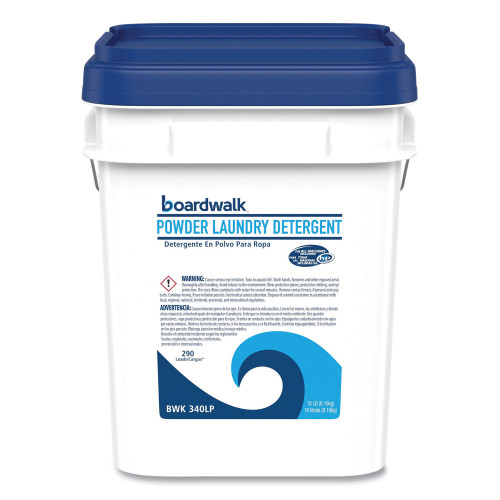 Boardwalk Laundry Detergent Powder， Crisp Clean Scent， 18 lb Pail (340LP)