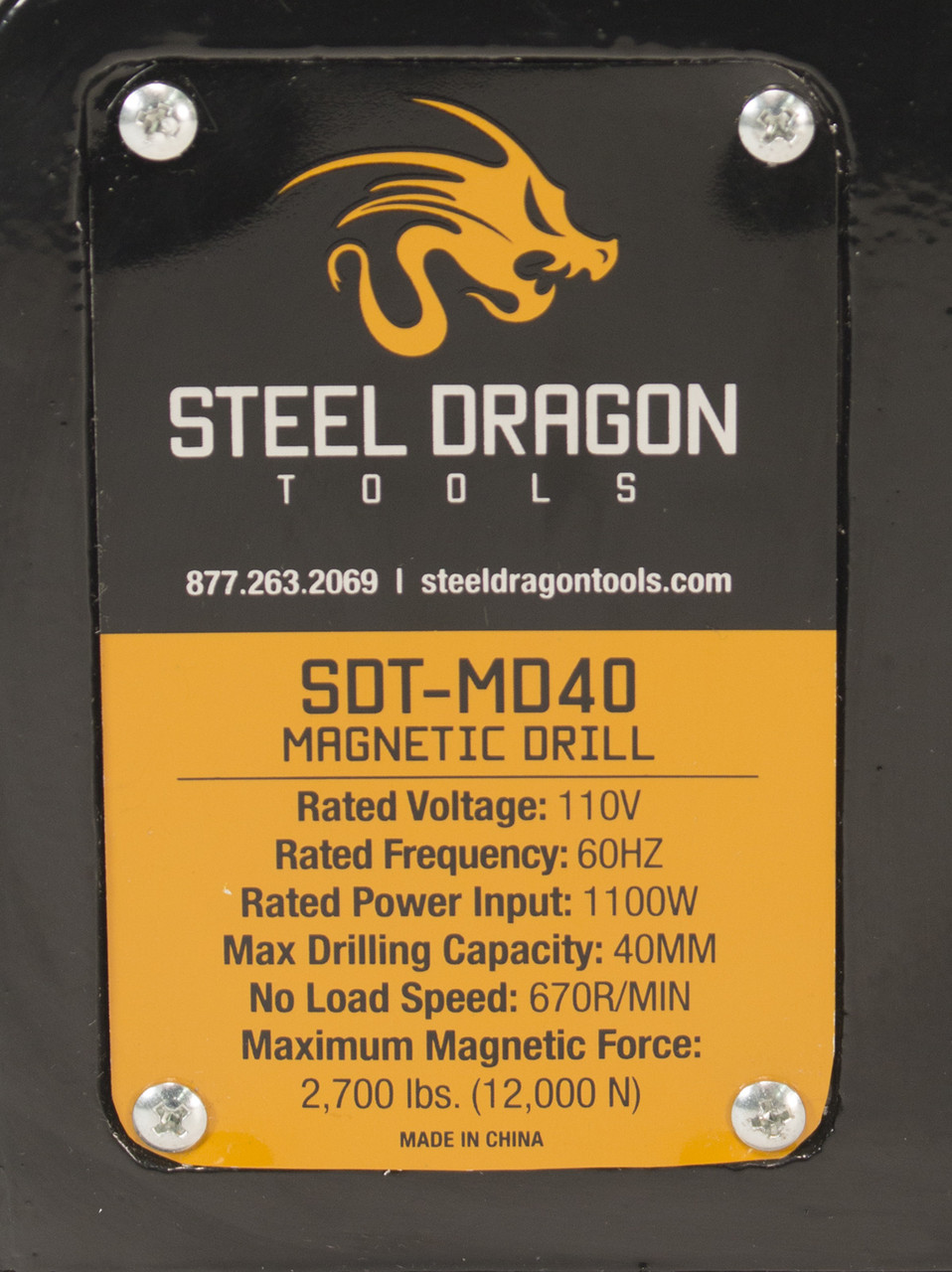 Steel Dragon Tools MD40 Magnetic Drill Press with 13pc 2 Cutters