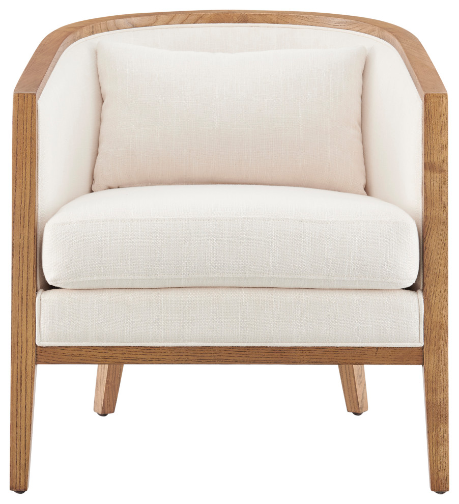 Tillman Accent Arm Chair w/ Rattan   Midcentury   Armchairs And Accent Chairs   by New Pacific Direct Inc.  Houzz