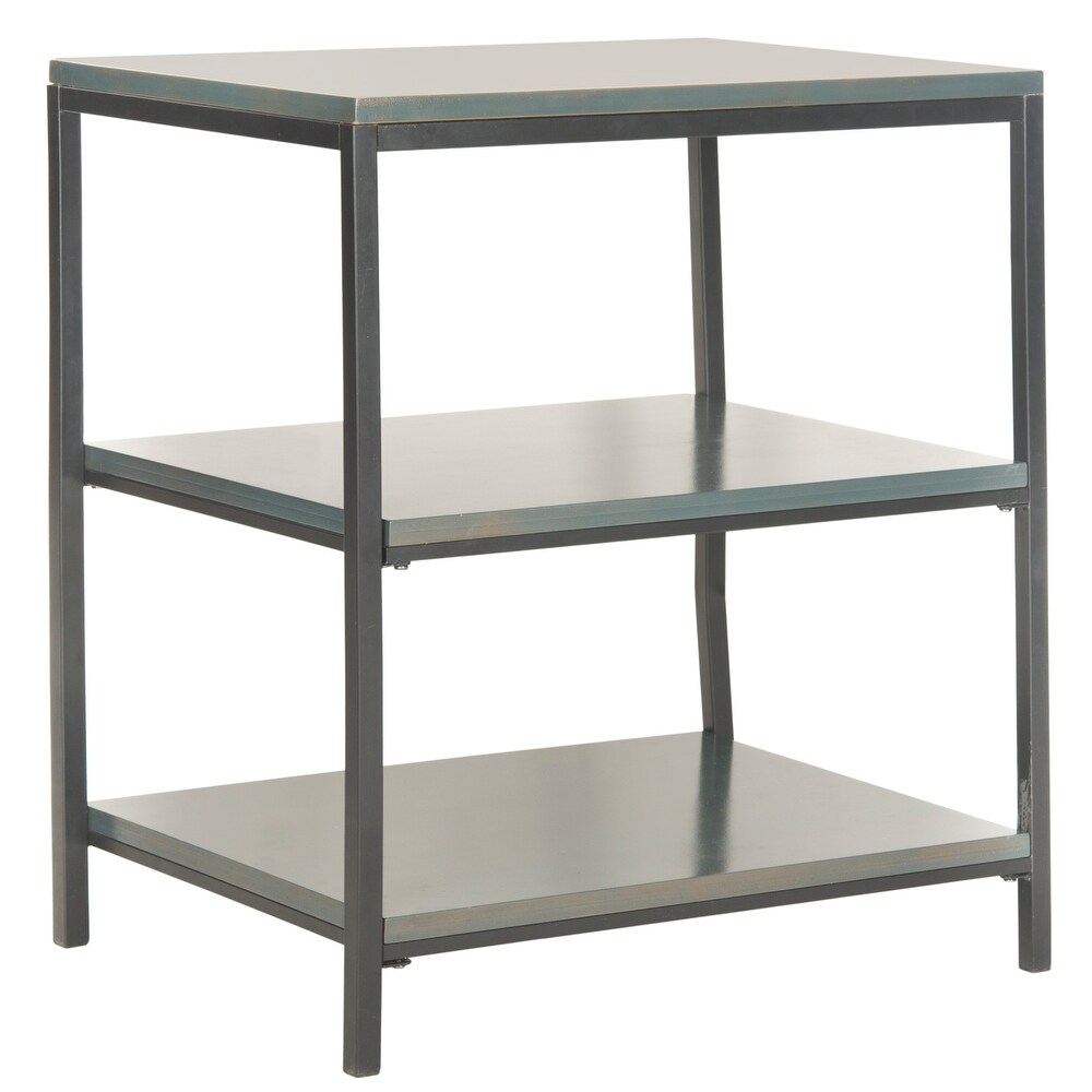 SAFAVIEH Zeke Dark Teal Shelf Unit   24\