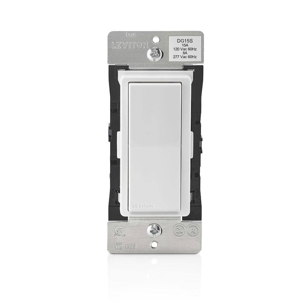 Leviton Decora Smart 15 Amp Rocker Light Switch ZigBee Certified White DG15S-1BW