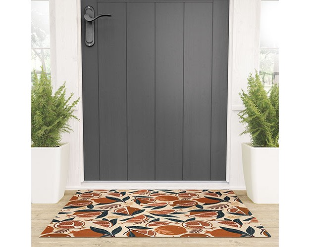 Avenie Pomegranate Terracotta Welcome Mat Society6