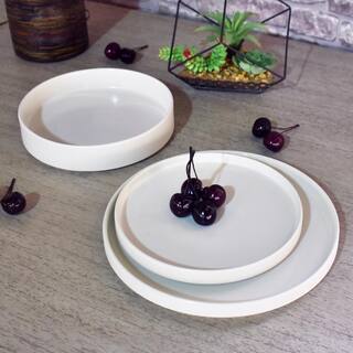 222 Fifth Kaden 12-Piece Modern White Porcelain Dinnerware Set (Service for 4) 3498WH795B1V32