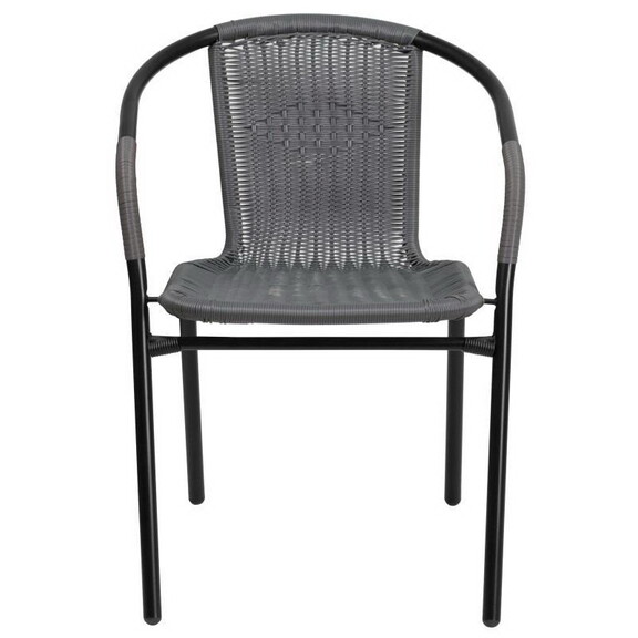 Lila 2 Pack Gray Rattan Indoor Outdoor Restaurant ...