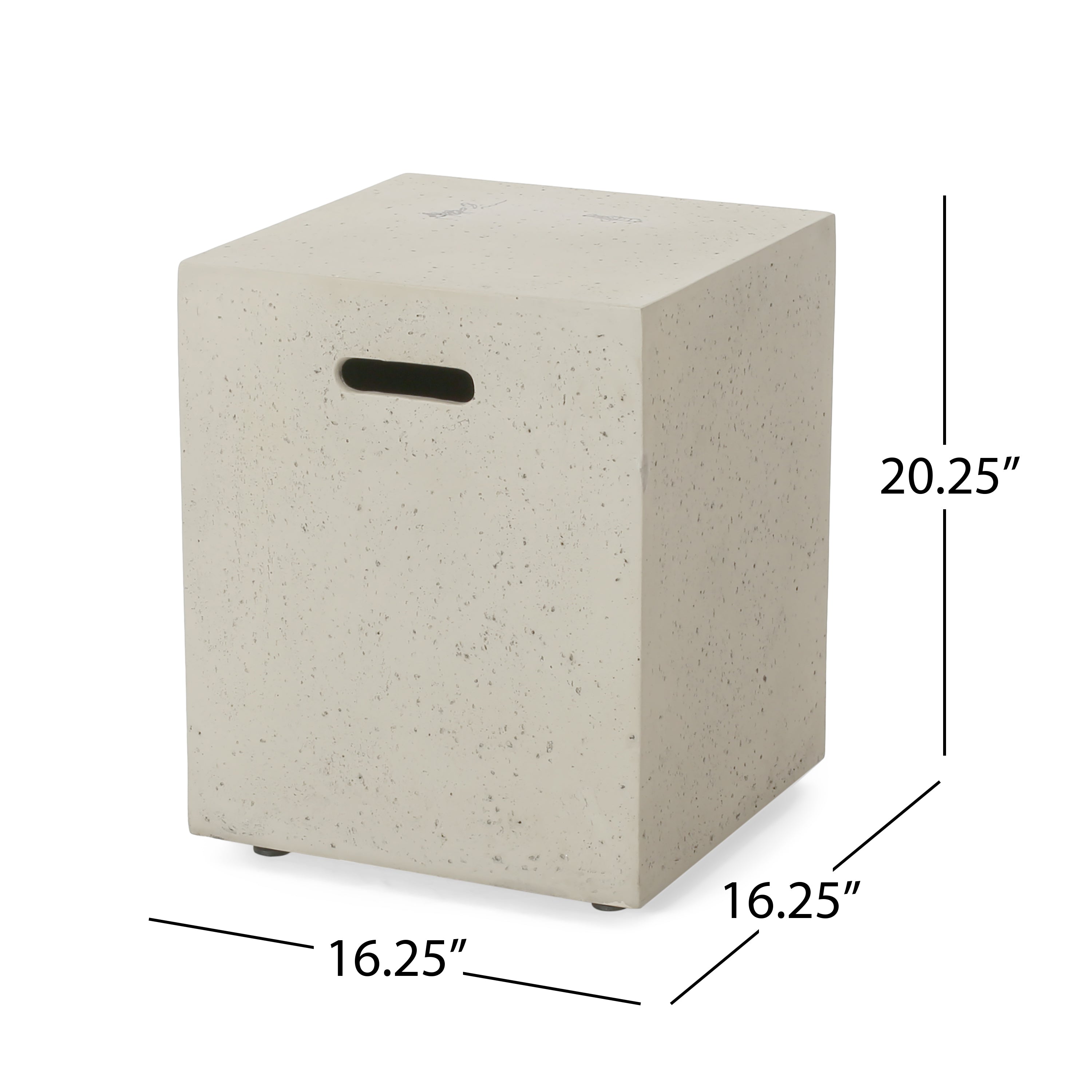 Hearth Outdoor Lightweight Concrete Tank Holder Side Table