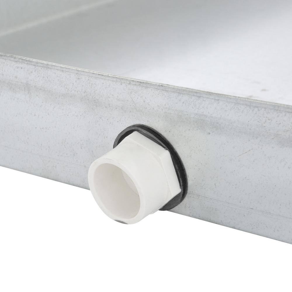 Master Flow 24 in. x 36 in. Drain Pan with PVC Connector - 26 Gauge 26DDP24X36