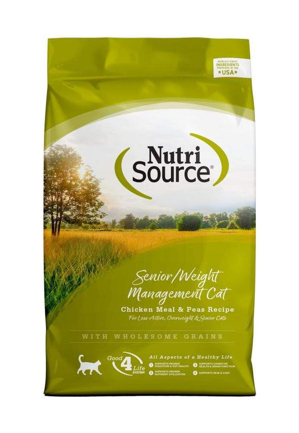 NutriSource Senior Weight Management Chicken and Rice Dry Cat Food