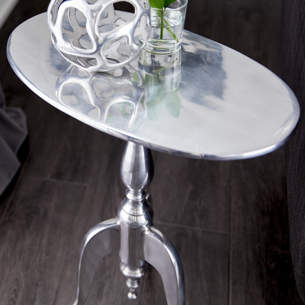 Gold or Silver Aluminum Small Accent Table