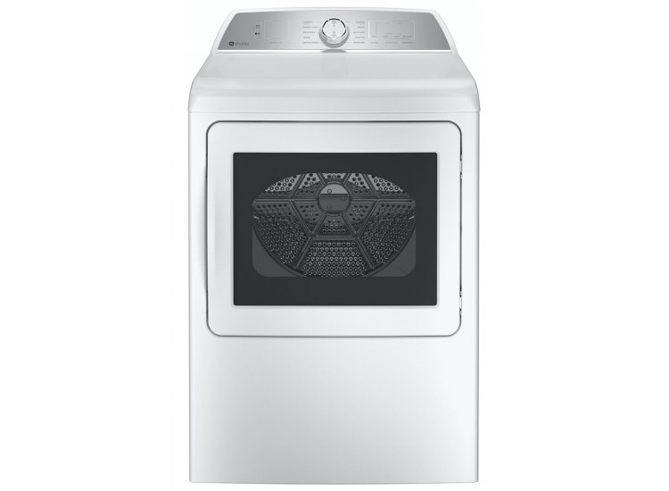 GE Profile 7.4 Cu. Ft. White Electric Dryer With Sanitize Cycle And Sensor Dry