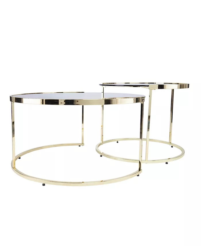 Southern Enterprises Martley Nesting Cocktail Table Set 2 Piece