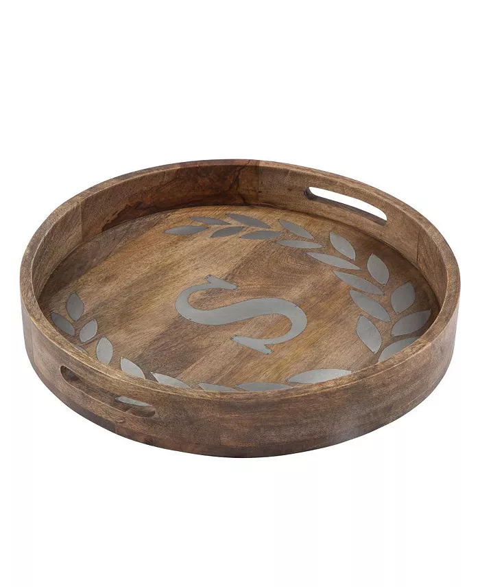 The GG Collection Heritage Collection Monogram Mango Wood Round Tray