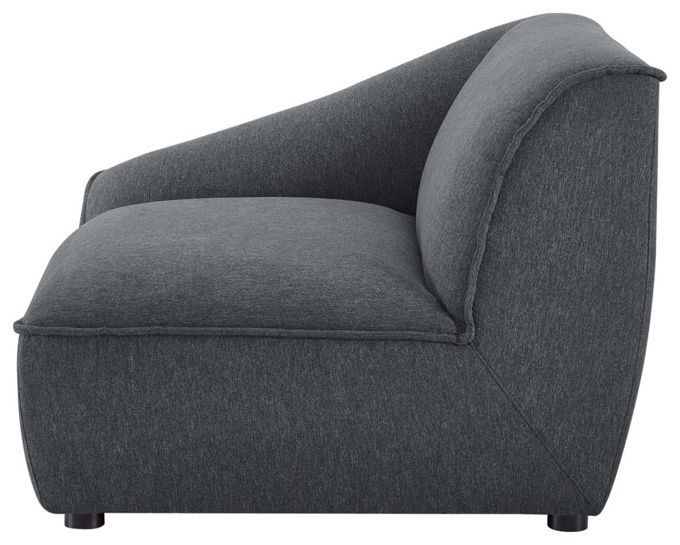 Loveseat Sofa  Fabric  Dark Gray  Modern  Living Lounge Hotel Hospitality   Transitional   Loveseats   by House Bound  Houzz