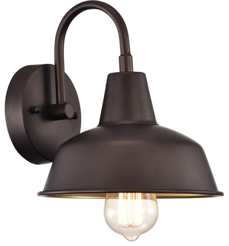 CHLOE Ironclad Industrial 1 Light Textured Black Indoor Wall Sconce 9 quotWide   Farmhouse   Outdoor Wall Lights And Sconces   by Homesquare  Houzz