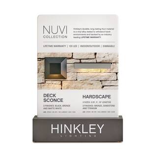 HINKLEY Hinkley Landscape Lighting Nuvi Round 12v Integrated LED Deck Sconce Black 15232BK