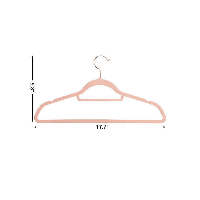 Light Pink Velvet Clothes Hangers 30-pack