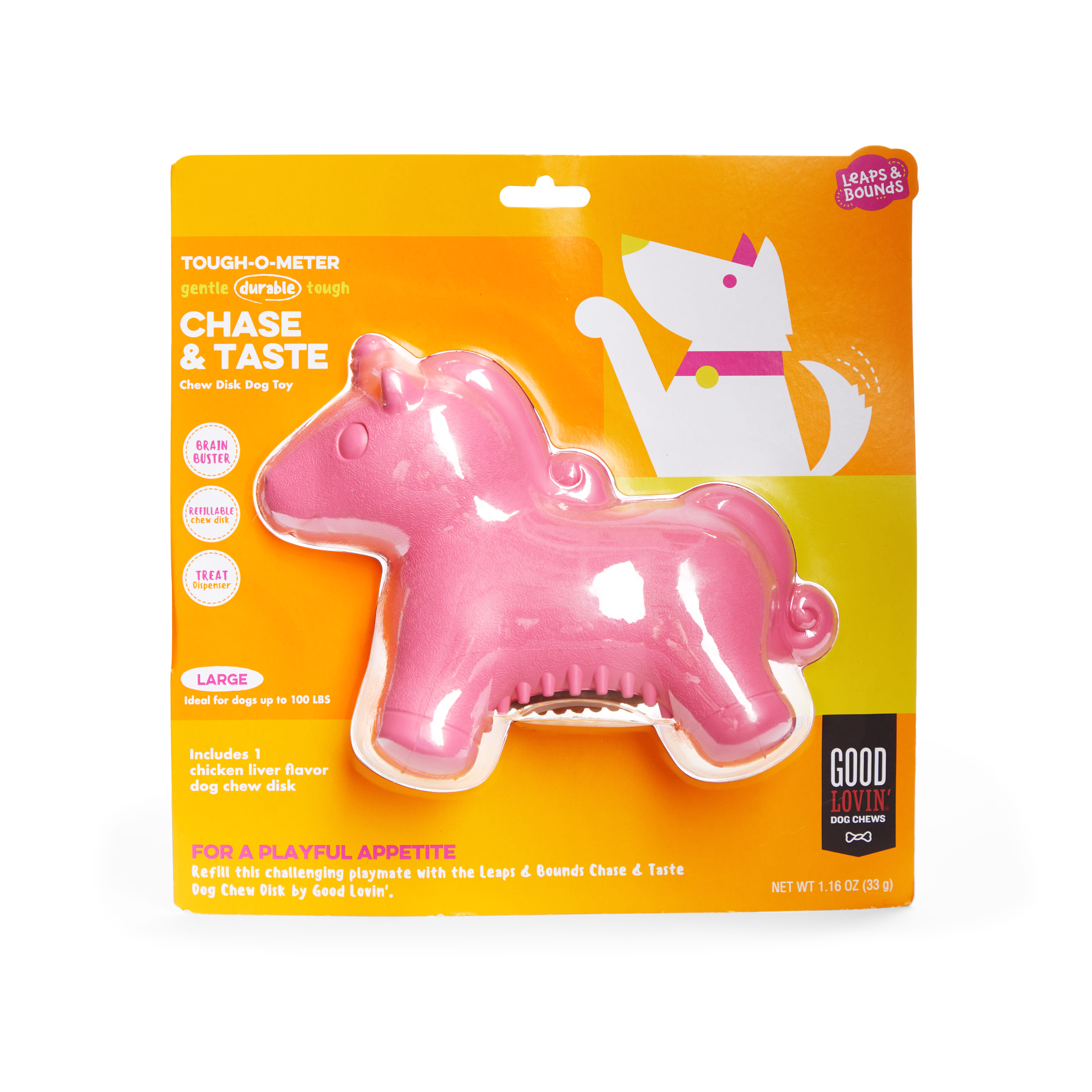 LEAPS  BOUNDS Unicorn Treat Dog Toy， Small