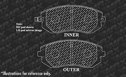 Max Brakes Front and Rear Brake Kit Fits: 2003 - 2004 Subaru Legacy L