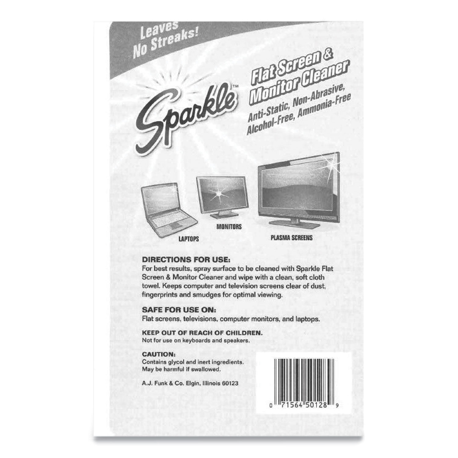 Flat Screen and Monitor Cleaner by Sparkle FUN50128CT