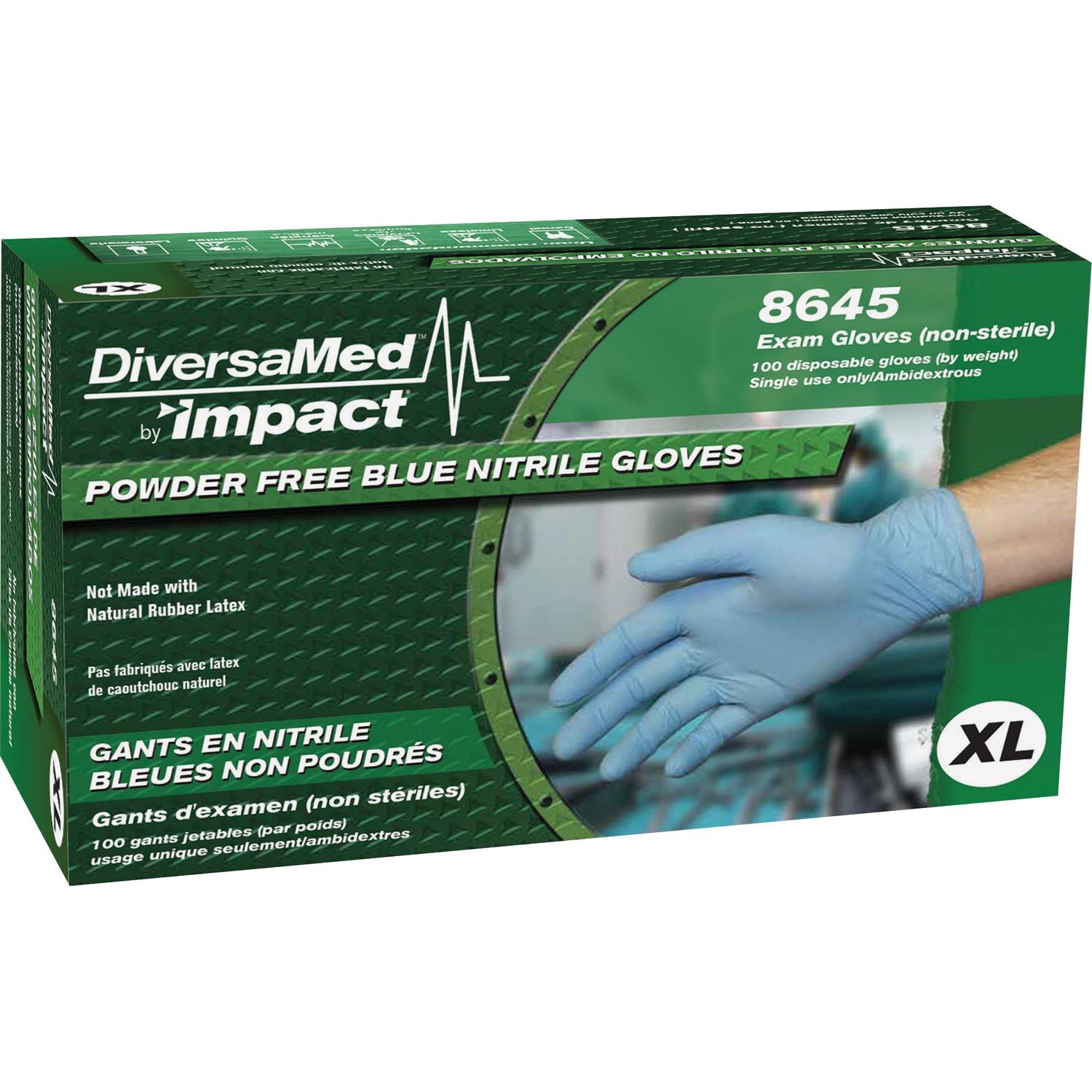 Disposable Nitrile Powder Free Exam by Impact Products DVM8645XL