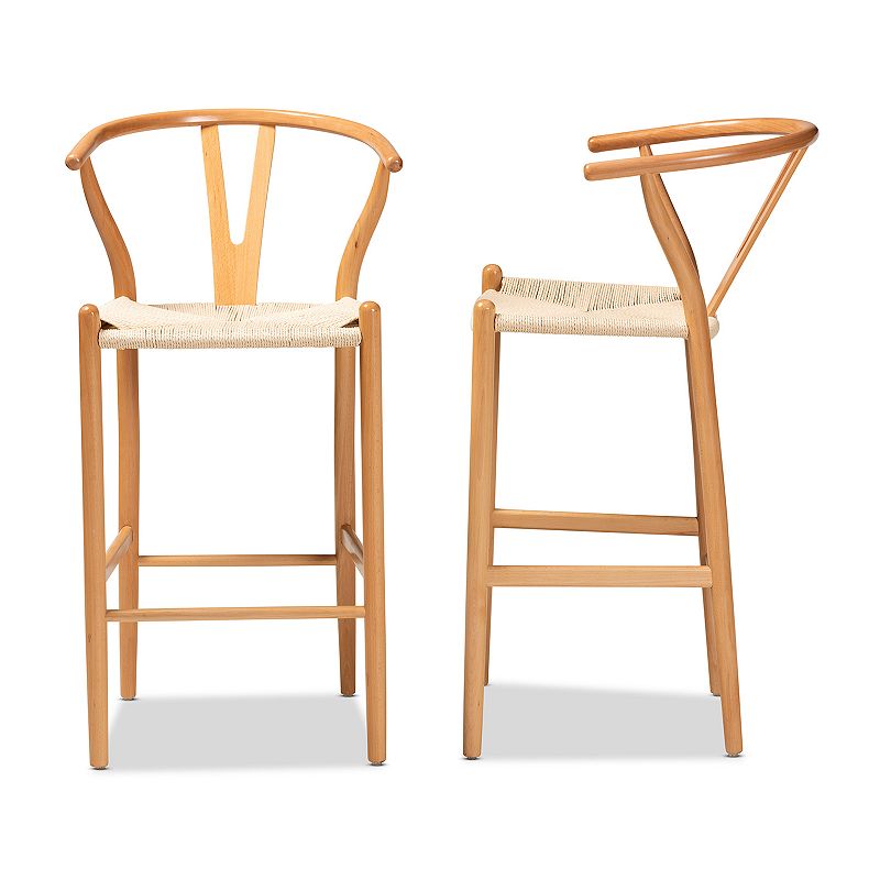 Baxton Studio Paxton Bar Stool 2-piece Set