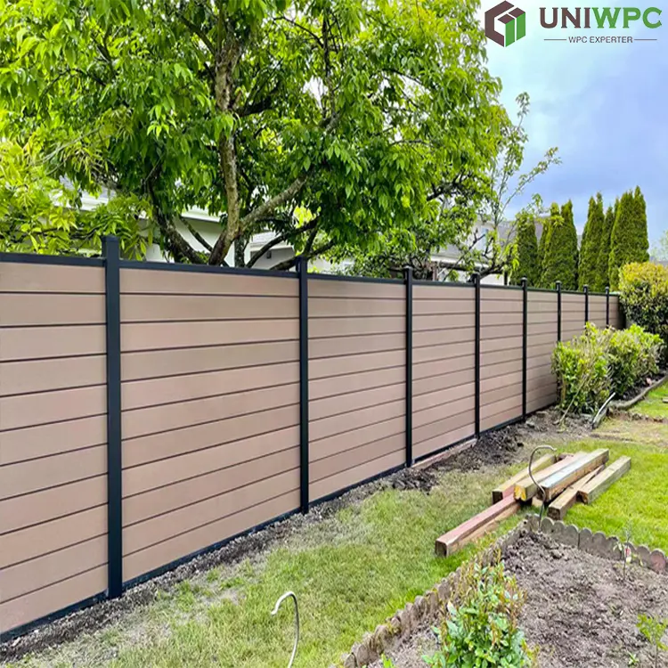 UNIWPC Chinese Manufacturers Supply Good Quality WPC Composite Fence Panel Privacy Outdoor Boundary Fencing