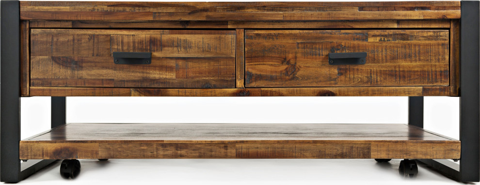 Loftworks Cocktail Table With Drawers   Industrial   Coffee Tables   by HedgeApple  Houzz