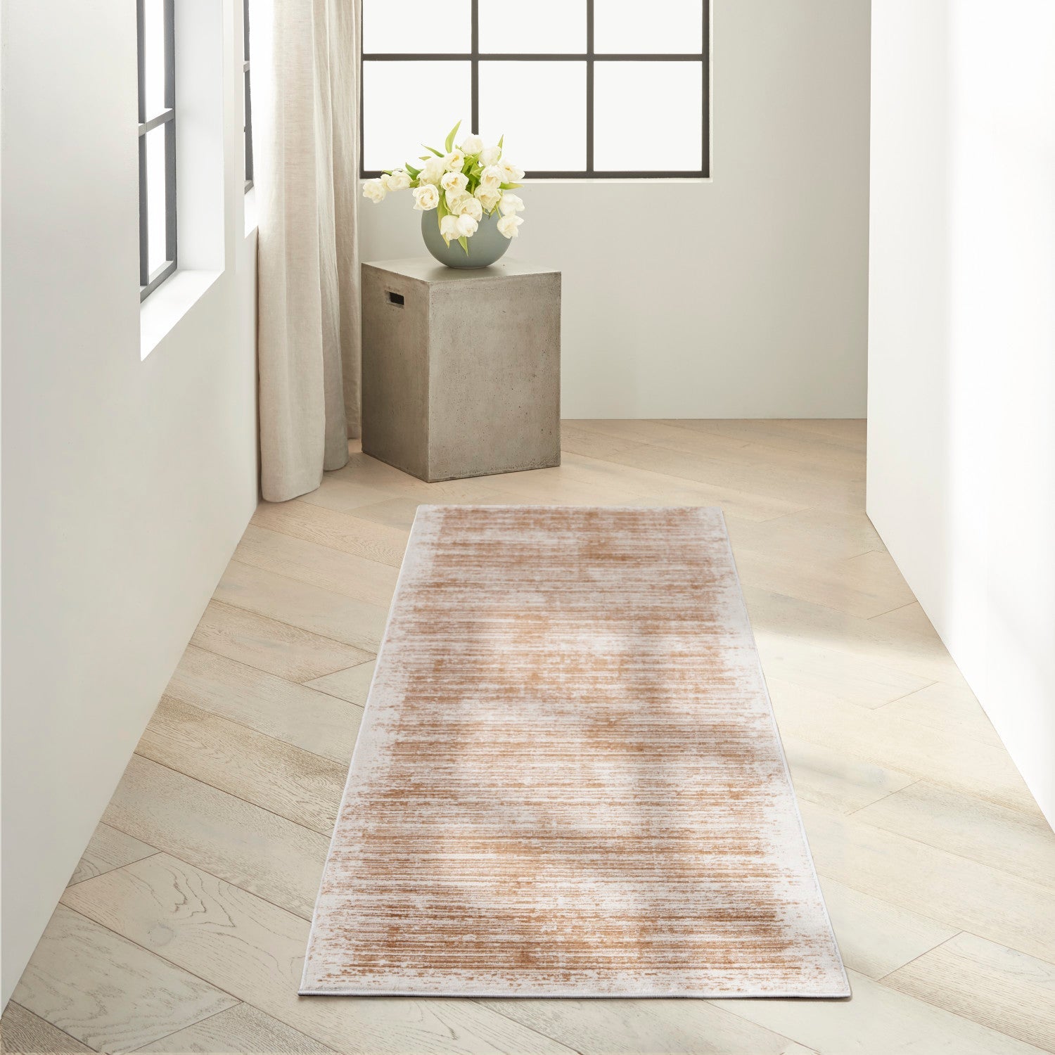 Calvin Klein Irradiant Rose Gold Modern Rug