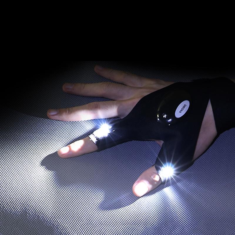 Fingerless Glove Led Flashlight Waterproof Torch Outdoor Tool Fishing Camping Hiking Survival Rescue Multi Light Tool