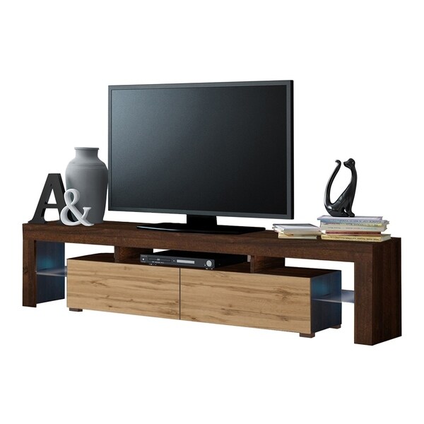 Milano 200 Modern 79-inch TV Stand with 16 Color LEDs