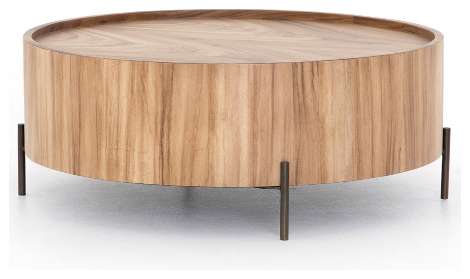 Lunas Drum Coffee Table   Midcentury   Coffee Tables   by Old Bones Co.  Studios  Houzz