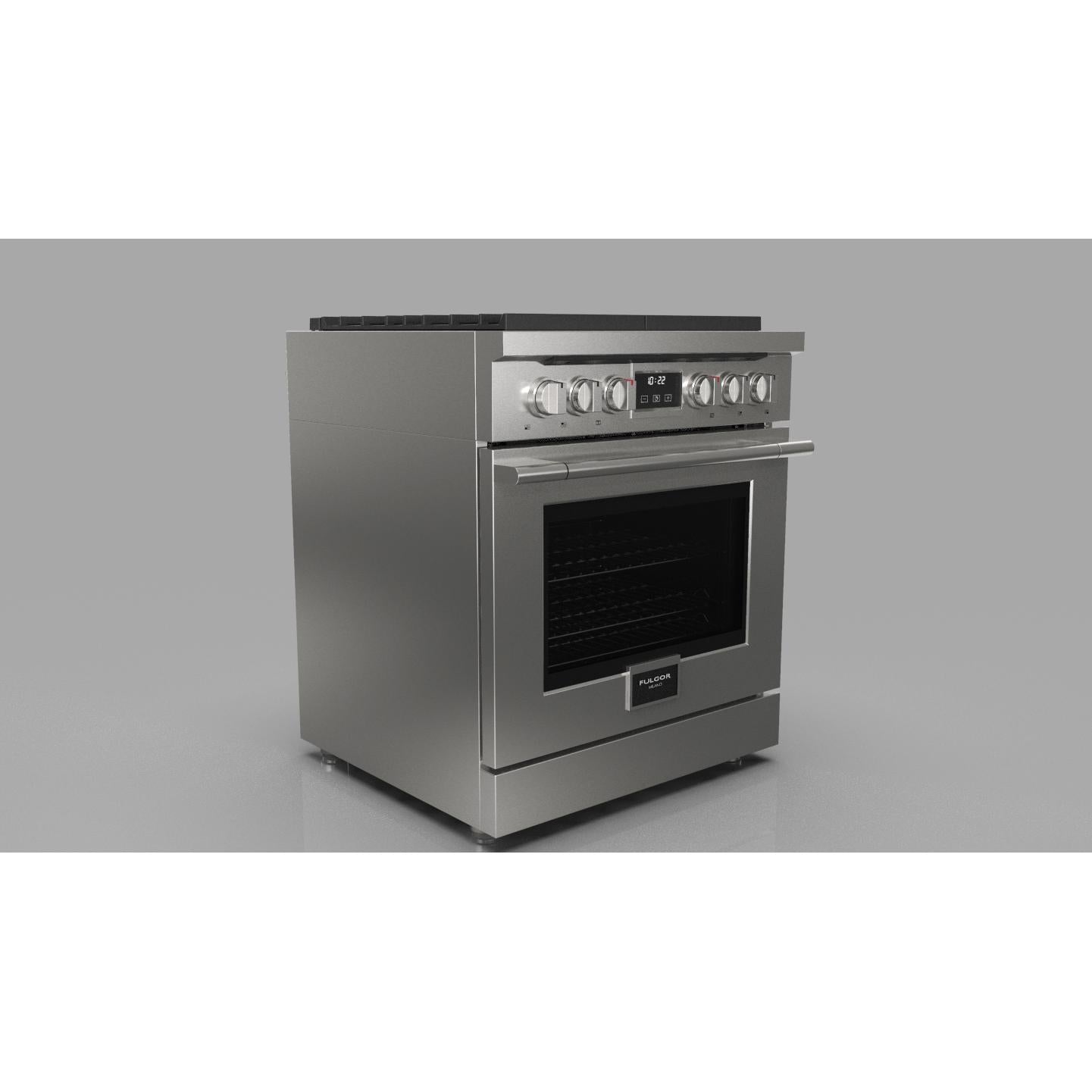 Fulgor Milano 30-inch Freestanding Gas Range with True European Convection Technology F4PGR304S2