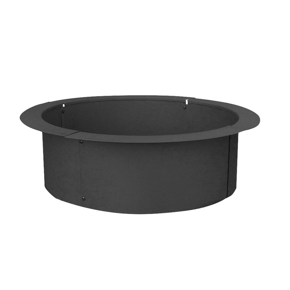 Fire Ring Durable Black Steel DIY Backyard Fire Pit Liner Rim   27\