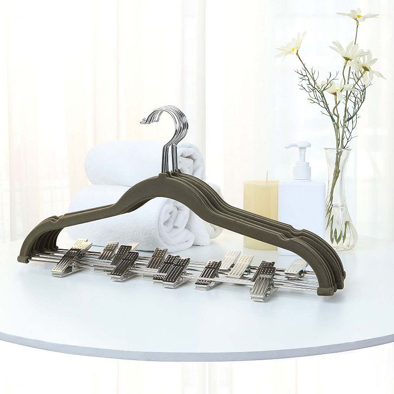 Grey Velvet Trousers Hangers