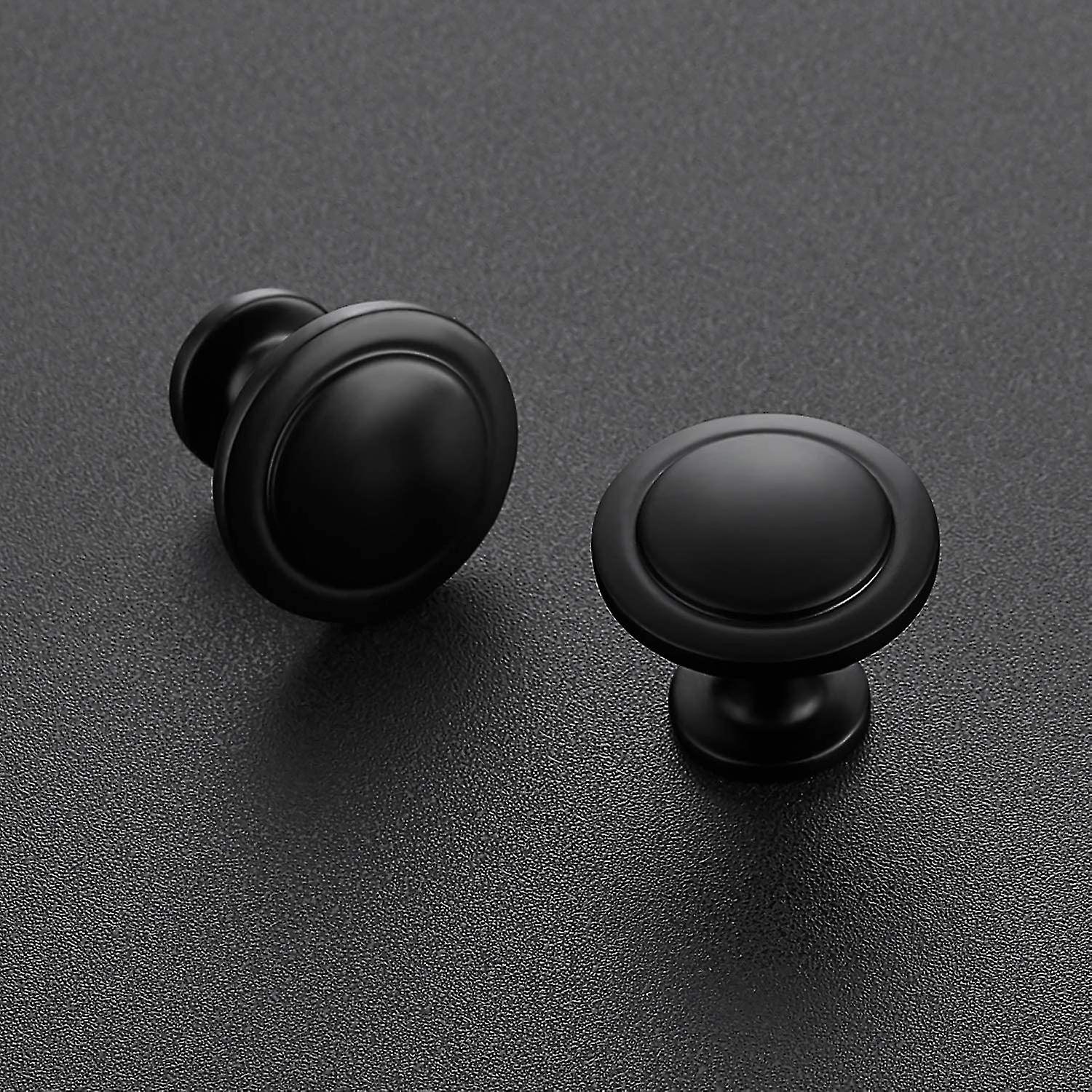 Wabjtam Kitchen Cabinet Knob Drawer Knob Dresser Knob Matte Black Zinc Knob Drawer Sliding Door Handle Dresser Drawer Handle 4pcs