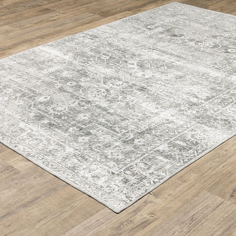 StyleHaven Marissa Washable Distressed Ornate Area Rug