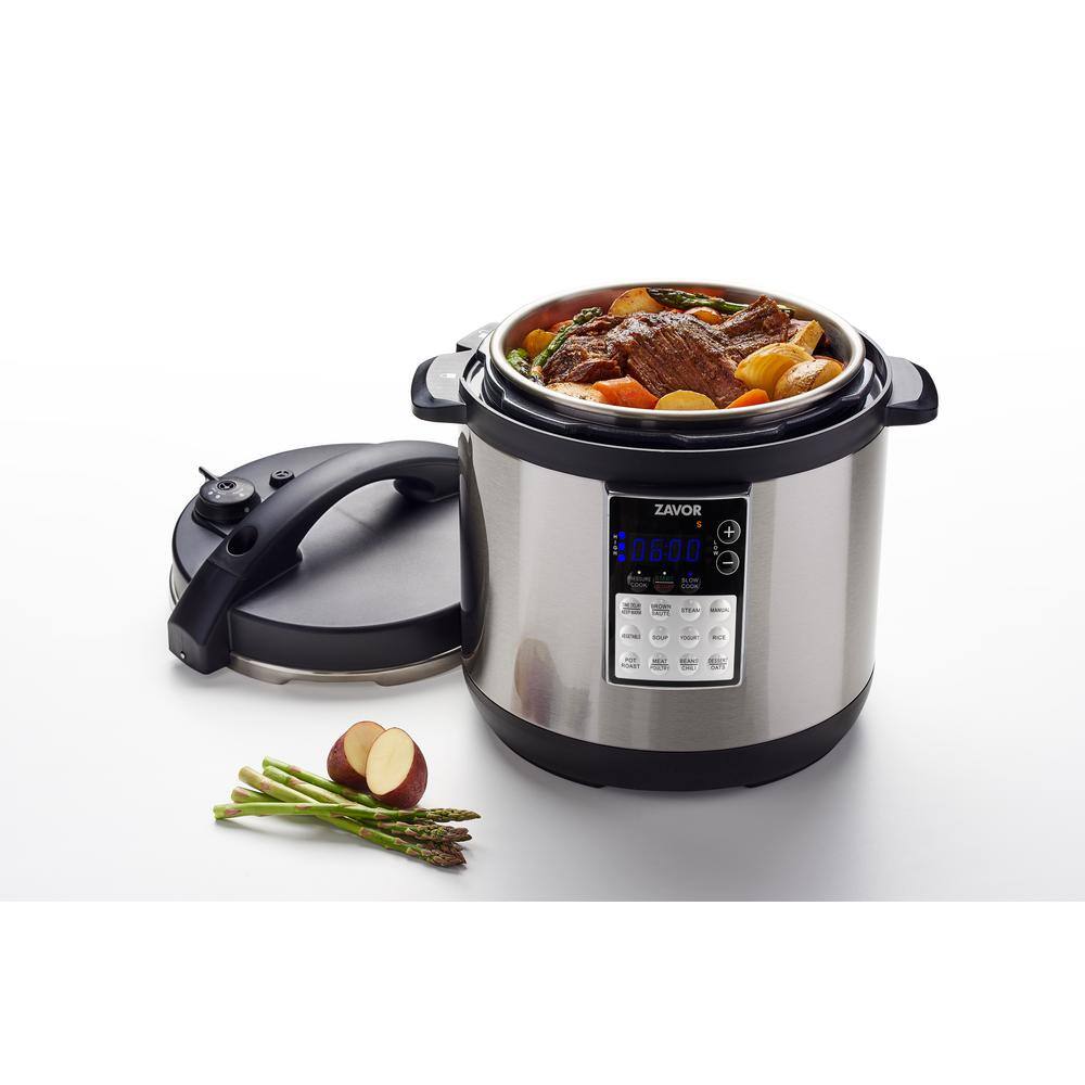 Zavor LUX EDGE 8 Qt. Stainless Steel Electric Pressure Cooker with Stainless Steel Cooking Pot ZSELE03