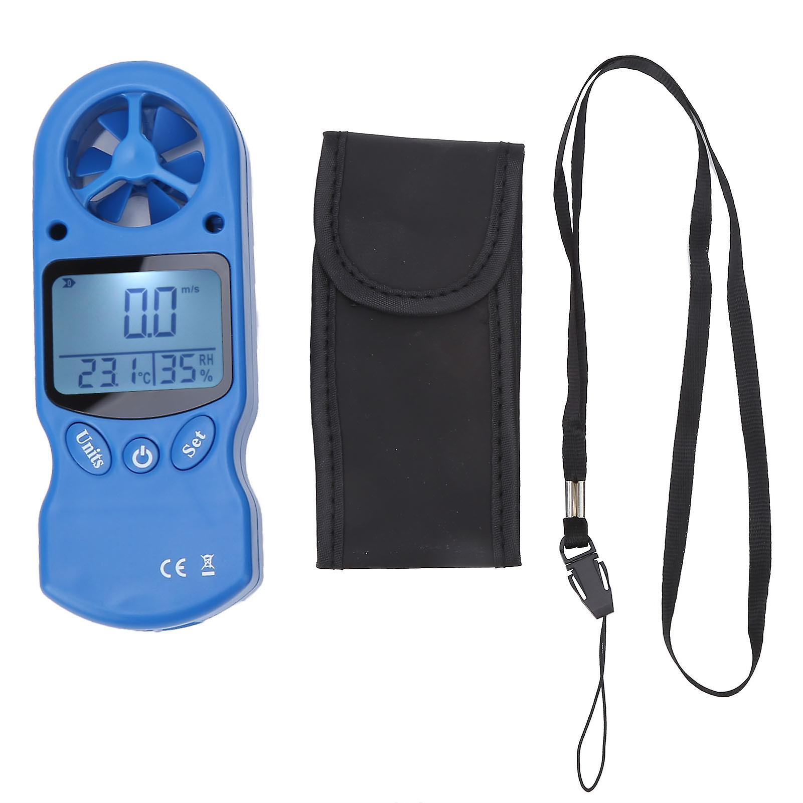 Mini Handheld Digital Anemometer Wind Speed Meter 0~30m/s Temperature Gauge Tester