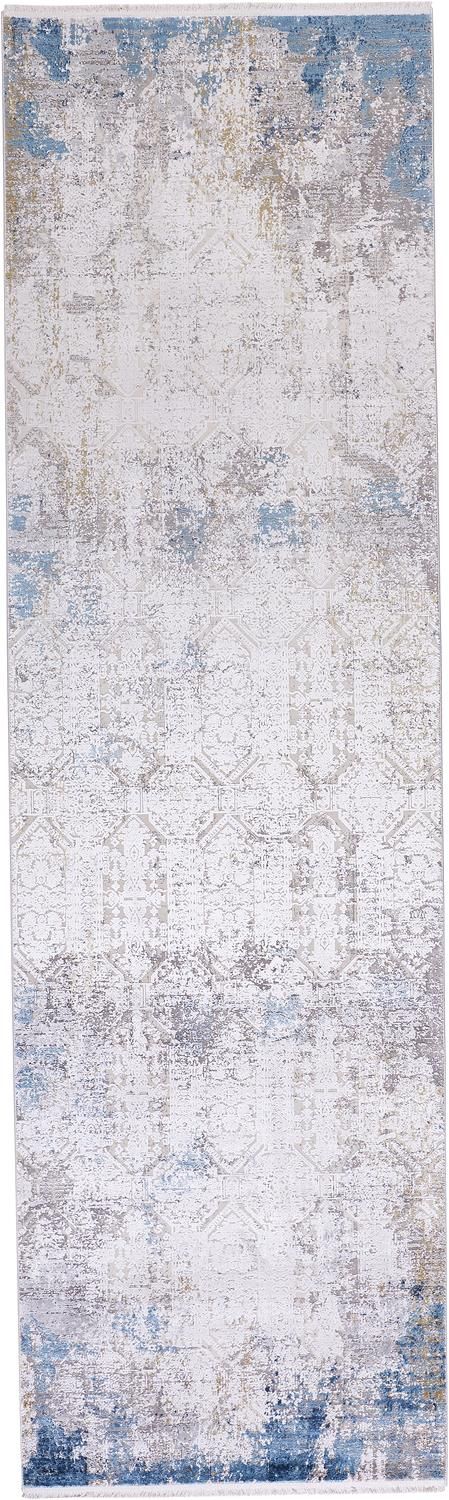 Lindstra Ivory and Blue Rug by BD Fine