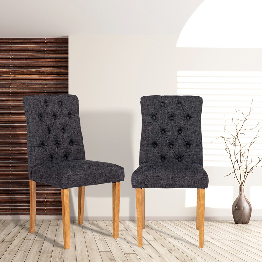 Homylin Upholstered Tufted Dining Chair (Set of 2)