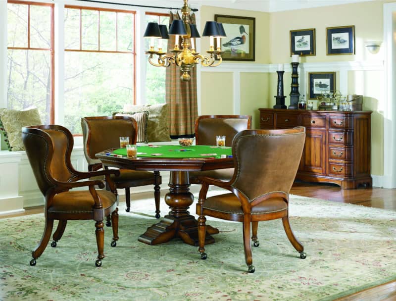 Hooker Furniture Bar And Game Room Waverly Place Tall Back Castered Game Chair